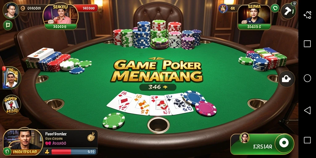 Tampilan gameplay yang seru dari game Poker 3446.