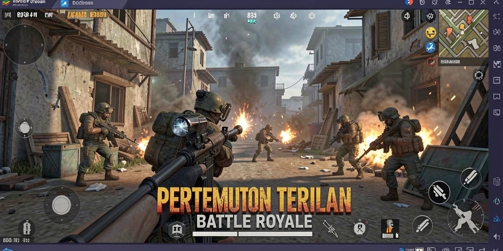 Gameplay seru di 8364 dalam pertempuran Battle Royale.