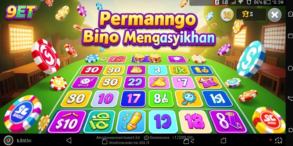 Gameplay seru dalam aplikasi Bingo 9ET.