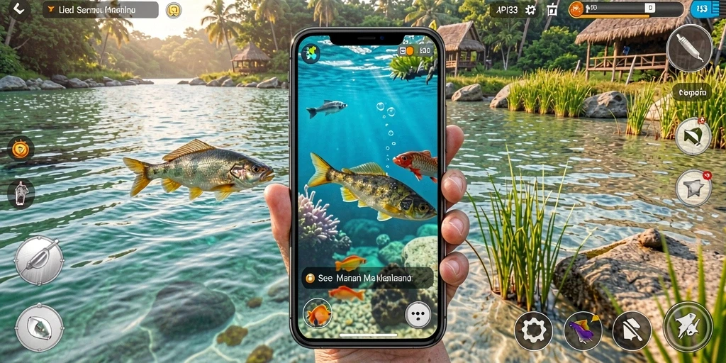 Tangkapan ikan besar dalam gameplay API33 yang seru.