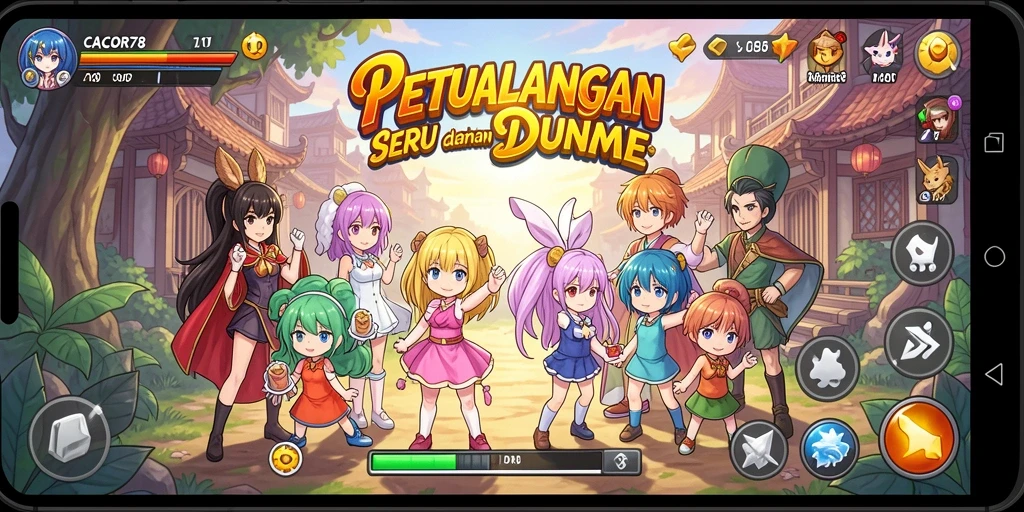Tangkapan layar CACOR78 menampilkan aksi seru dalam dunia Anime.