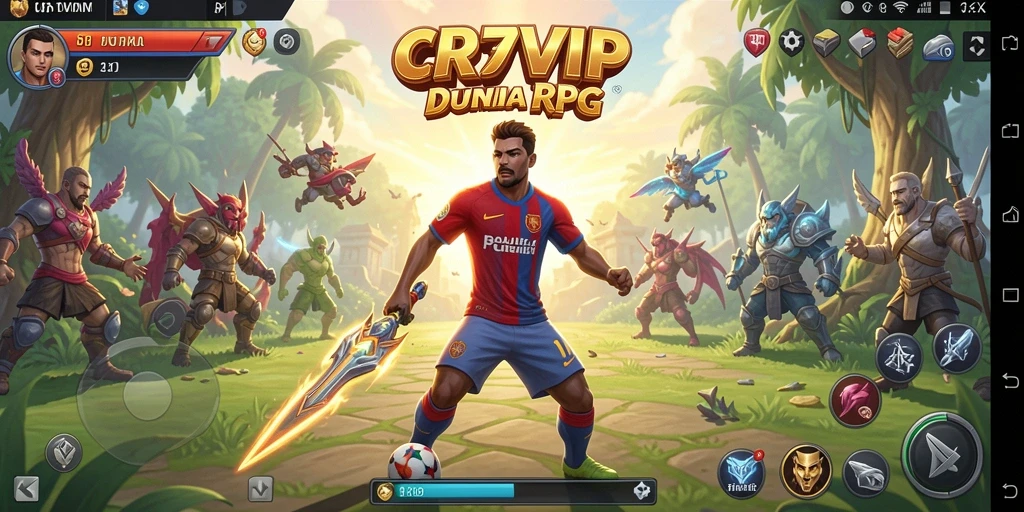 Tampilan gameplay seru dalam CR7VIP dengan karakter yang beraksi.