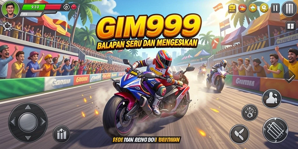 Tampilan gameplay GIM999 yang mendebarkan dan seru.