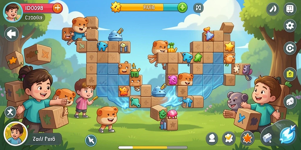 Tampilan gameplay menarik dari ID098 dengan tantangan puzzle seru.