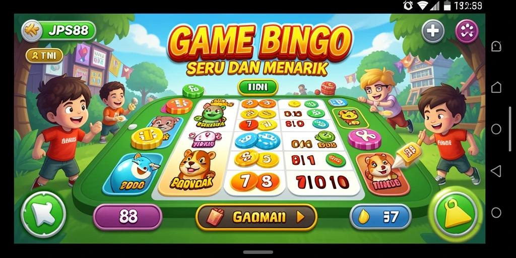 Screenshot gameplay JPS88 yang menampilkan suasana seru Bingo.