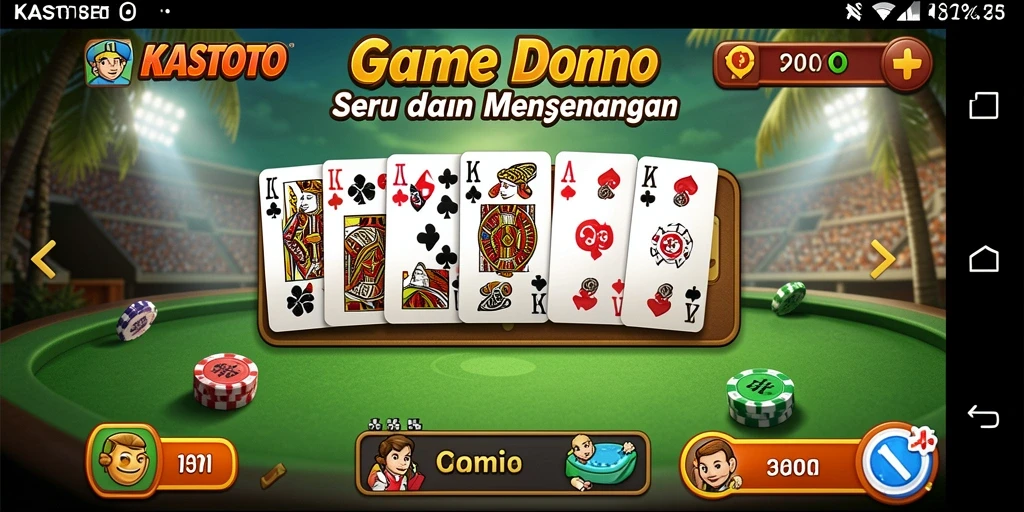 Tampilan gameplay Domino yang menarik dan interaktif di KASTOTO.