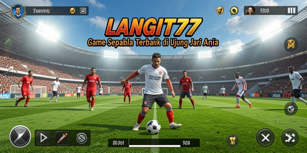 Tampilan permainan sepak bola yang mendebarkan di LANGIT77.