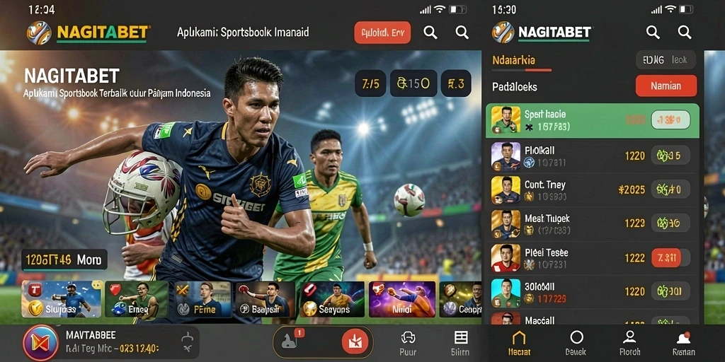 Tampilan menarik dari aplikasi NAGITABET yang menampilkan berbagai opsi taruhan.