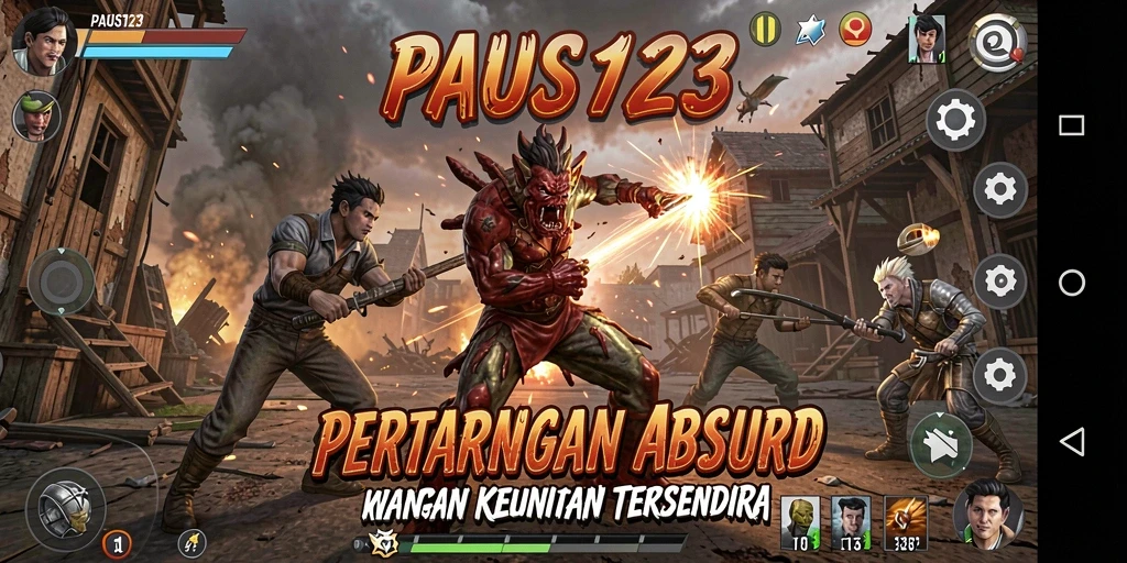 Tampilan gameplay PAUS123 yang mendebarkan dalam pertarungan Fighting.