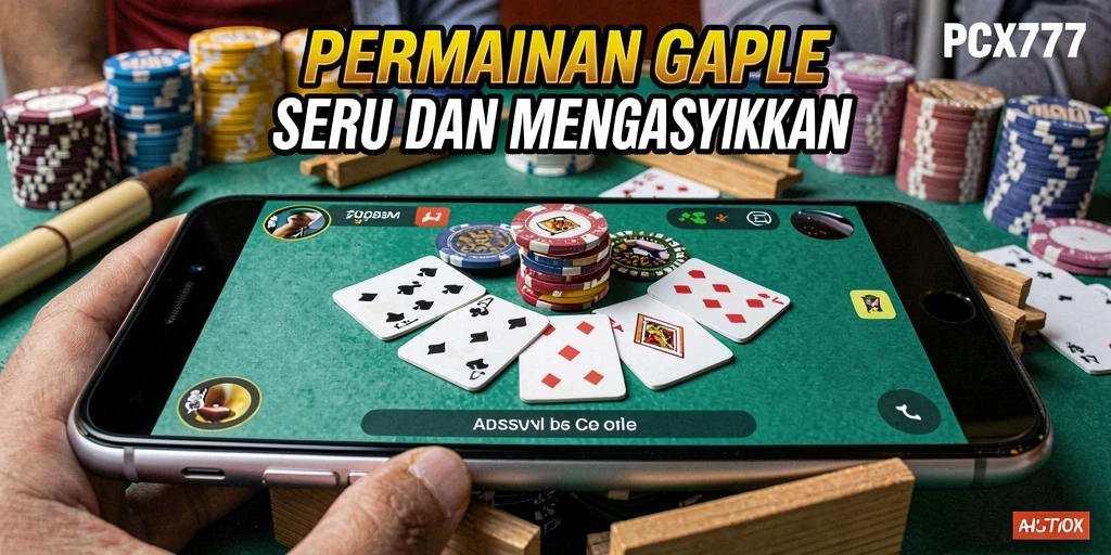 Screenshot gameplay PCX777 yang menampilkan serunya permainan Gaple.