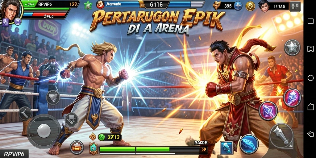 Tampilan gameplay menarik dari pertarungan epic di RPVIP6.
