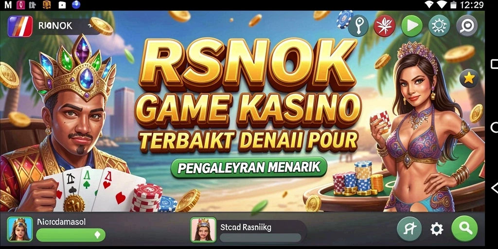 Screenshot gameplay RSNOK menampilkan suasana kasino yang mengasyikkan.