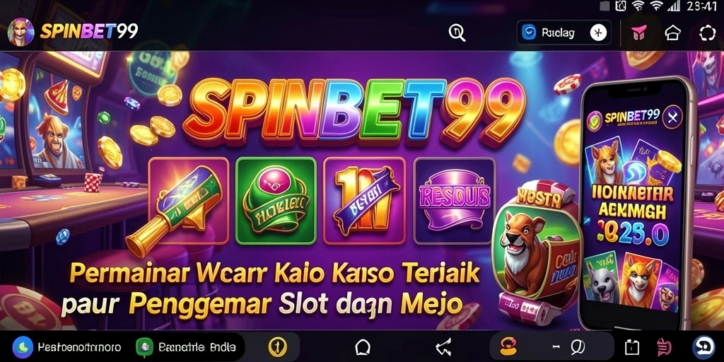 Screenshot utama SPINBET99 menampilkan permainan Kasino yang menarik dan interaktif.