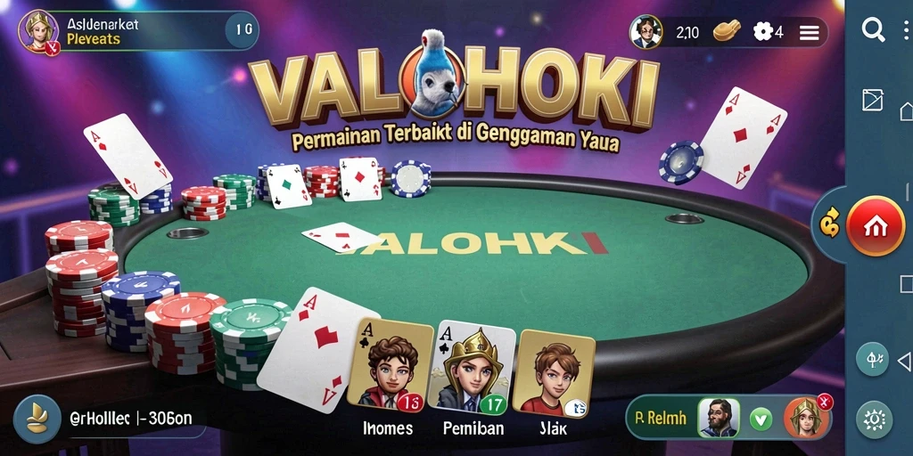 Gameplay mendebarkan di VALOHOKI, tunjukkan keahlian Poker Anda.