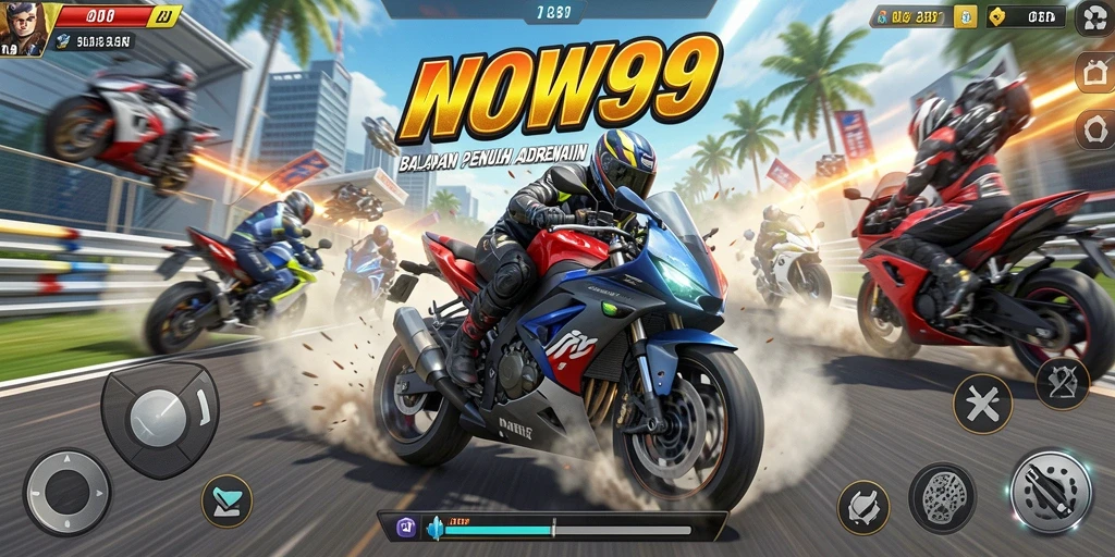 Gameplay balapan motor yang mendebarkan di WOW99.
