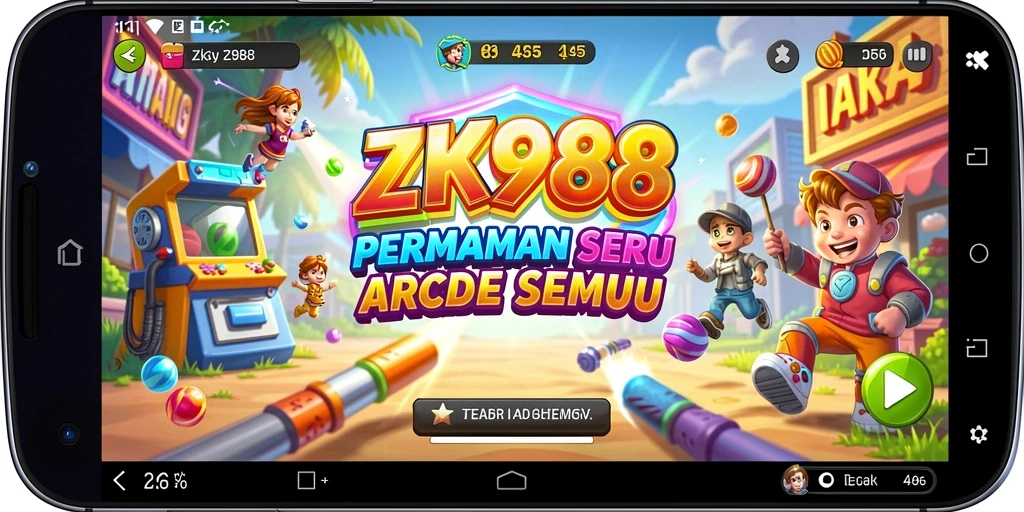 Tampilan gameplay ZK988 yang menarik dan penuh aksi Arcade.